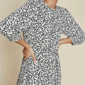 Black and White Floral Dress